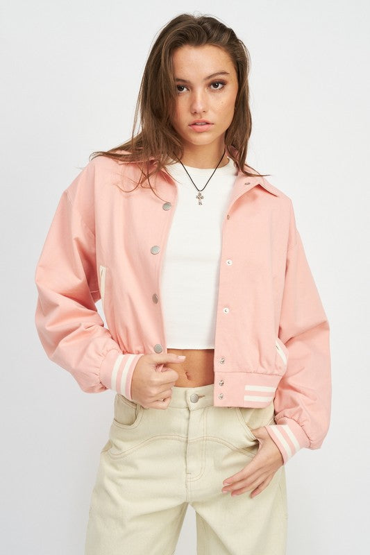 Emory Park Bomber Jacket in Pink