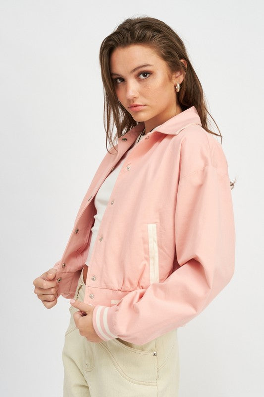 Emory Park Bomber Jacket in Pink