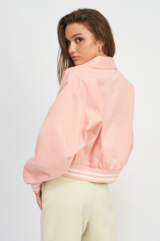 Emory Park Bomber Jacket in Pink