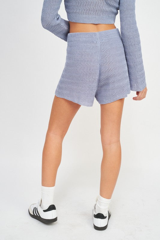 EMORY PARK HIGH WAISTED CROCHET SHORTS