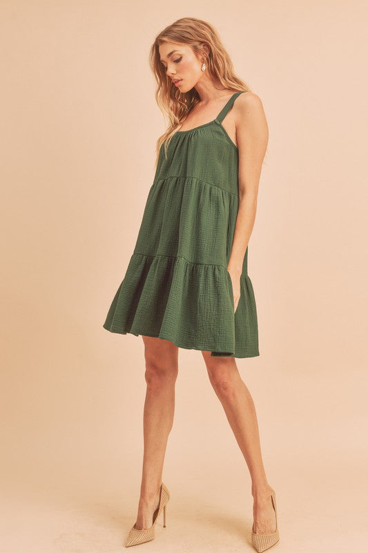 Aemi + Co Frances Tiered Cotton Gauze Dress in 3 Colors