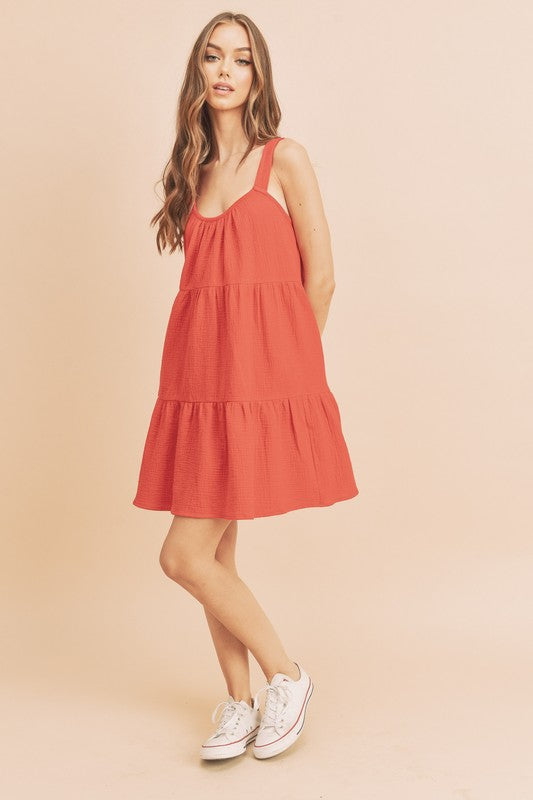 Aemi + Co Frances Tiered Cotton Gauze Dress in 3 Colors