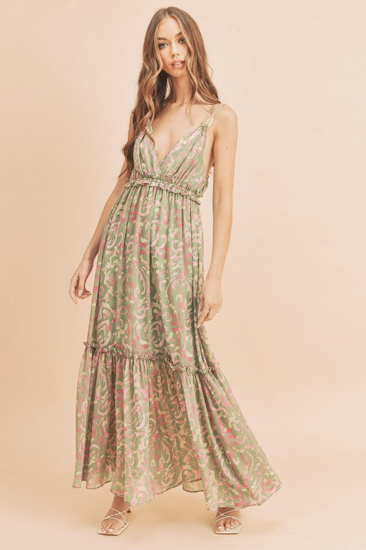 Aemi + Co Davia Tiered Cami Maxi Dress in 2 Colors