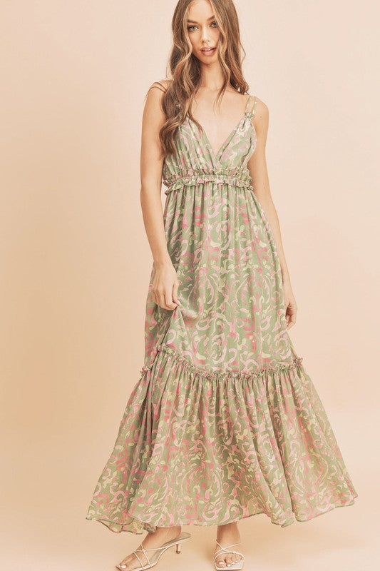 Aemi + Co Davia Tiered Cami Maxi Dress in 2 Colors