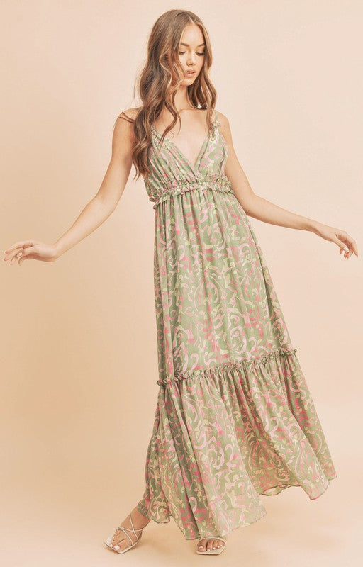 Aemi + Co Davia Tiered Cami Maxi Dress in 2 Colors