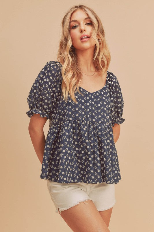 Aemi + Co Leia Embroidered Cotton Top in 2 Colors