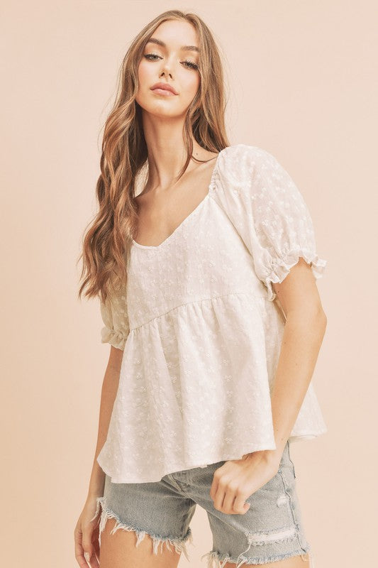 Aemi + Co Leia Embroidered Cotton Top in 2 Colors