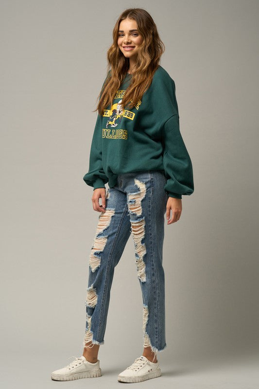 Insane Gene Heavily Distressed Straight Leg Jeans