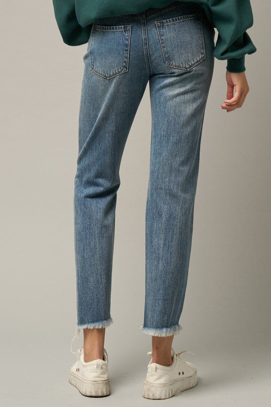 Insane Gene Heavily Distressed Straight Leg Jeans