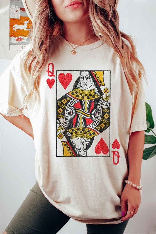 Alphia UNISEX Queen of Hearts Graphic Tee in 5 Colors