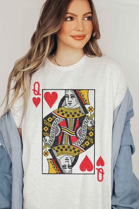 Alphia UNISEX Queen of Hearts Graphic Tee in 5 Colors