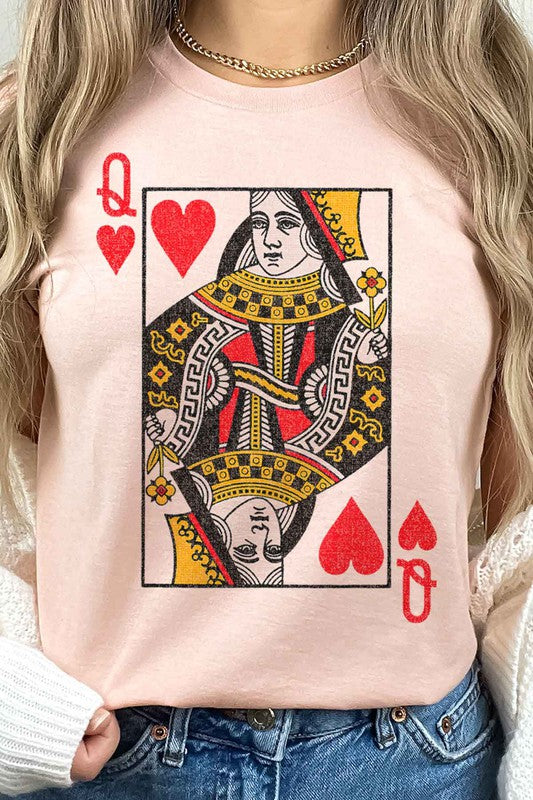 Alphia UNISEX Queen of Hearts Graphic Tee in 5 Colors