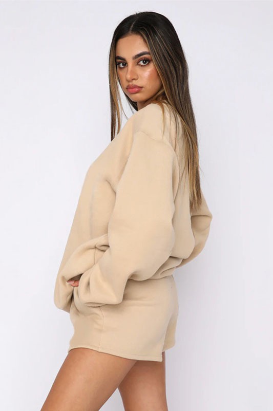 BY CLAUDE TWO PIECE OVERSIZED SWEATSHIRT & SHORTS LOUNGE SET