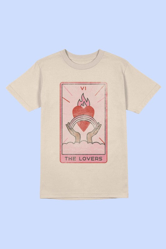 Alphia UNISEX "The Lovers Tarot Card" Graphic Tee in 7 Colors