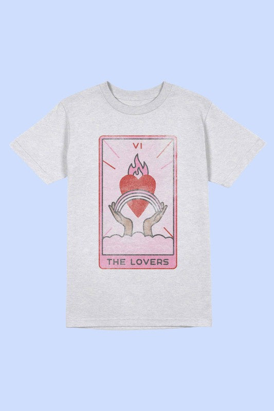 Alphia UNISEX "The Lovers Tarot Card" Graphic Tee in 7 Colors