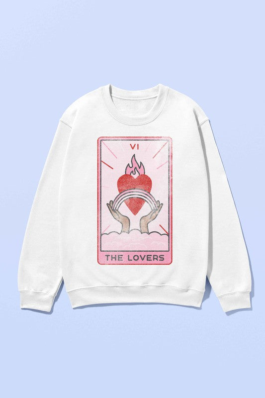 Alphia UNISEX "The Lovers Tarot Card" Graphic Sweatshirt