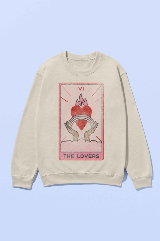 Alphia UNISEX "The Lovers Tarot Card" Graphic Sweatshirt