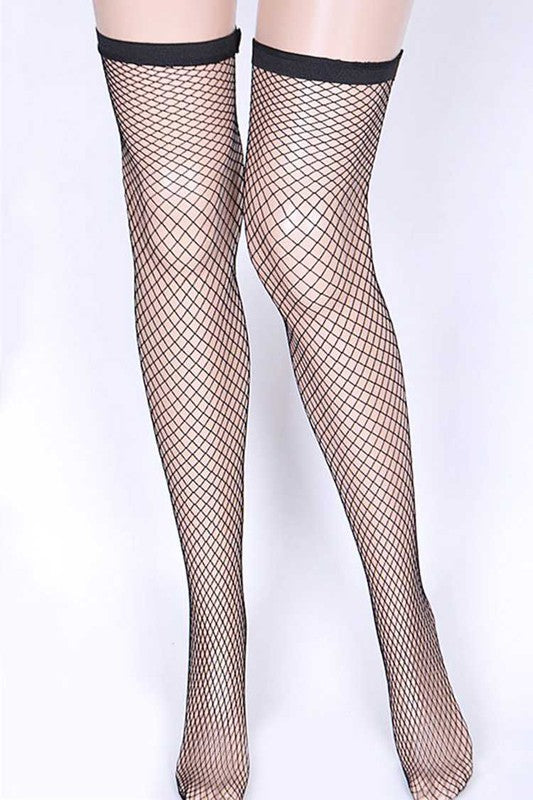 LA Jewelry Plaza Fishnet Knee High Stockings