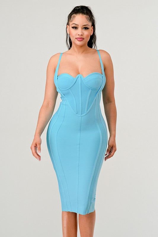 Athina Corset Bandage Dress in 2 Colors