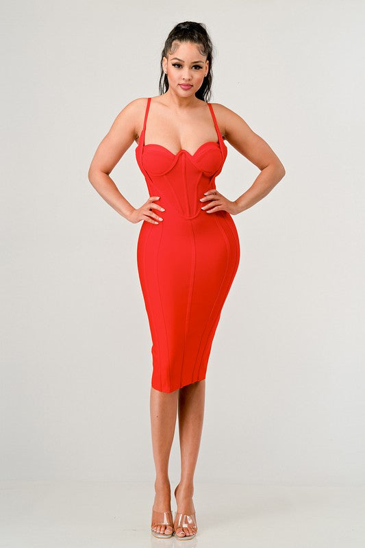 Athina Corset Bandage Dress in 2 Colors