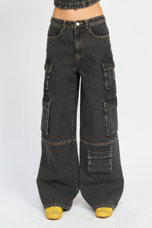 EMORY PARK CARGO LOW WAIST JEANS