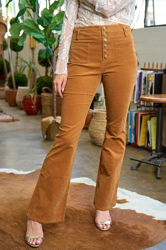 JADE BY JANE CORDUROY FLARE PANTS