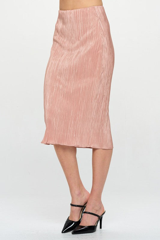 Renee C Plisse Midi Skirt