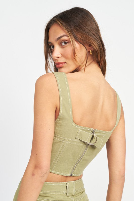 EMORY PARK CROPPED TOP IN 2 COLORS