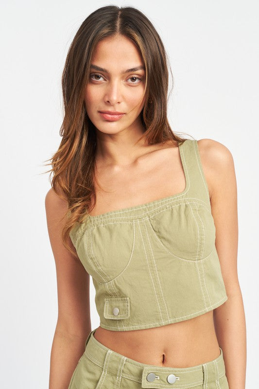 EMORY PARK CROPPED TOP IN 2 COLORS