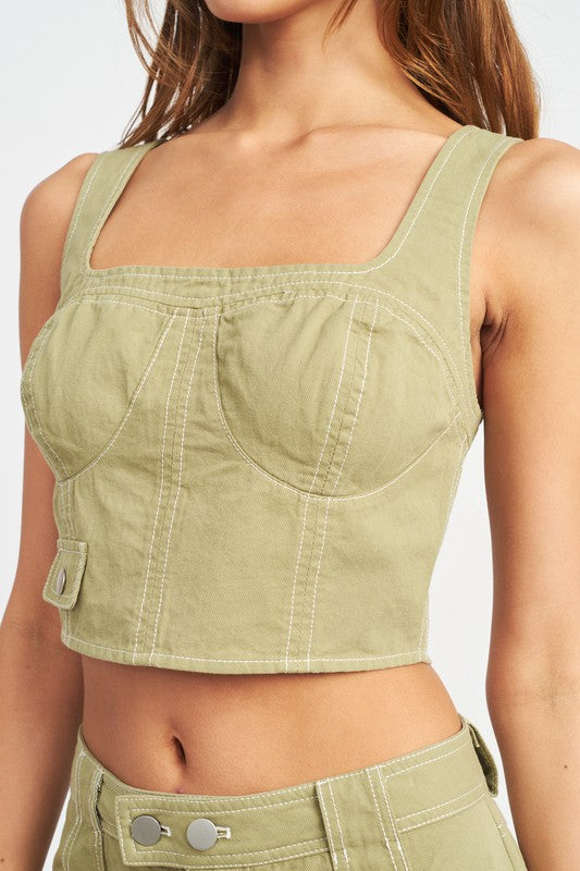 EMORY PARK CROPPED TOP IN 2 COLORS