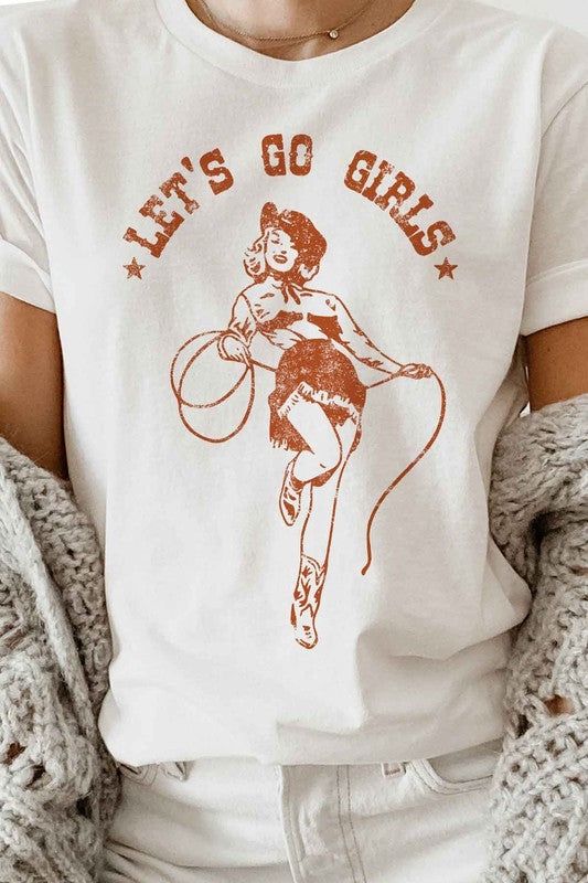 ROSEMEAD LOS ANGELES CO UNISEX LETS GO GIRLS WESTERN OVERSIZED GRAPHIC T-SHIRT IN 5 COLORS