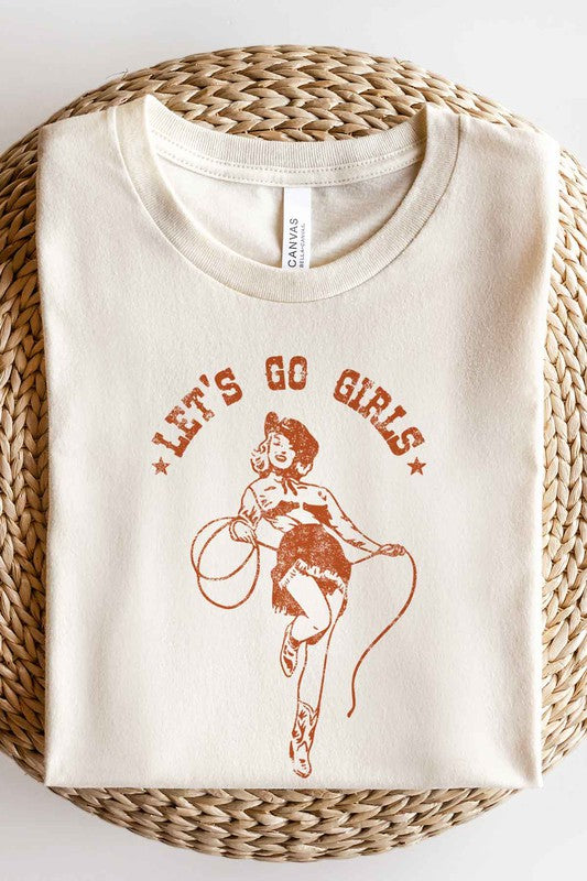 ROSEMEAD LOS ANGELES CO UNISEX LETS GO GIRLS WESTERN OVERSIZED GRAPHIC T-SHIRT IN 5 COLORS