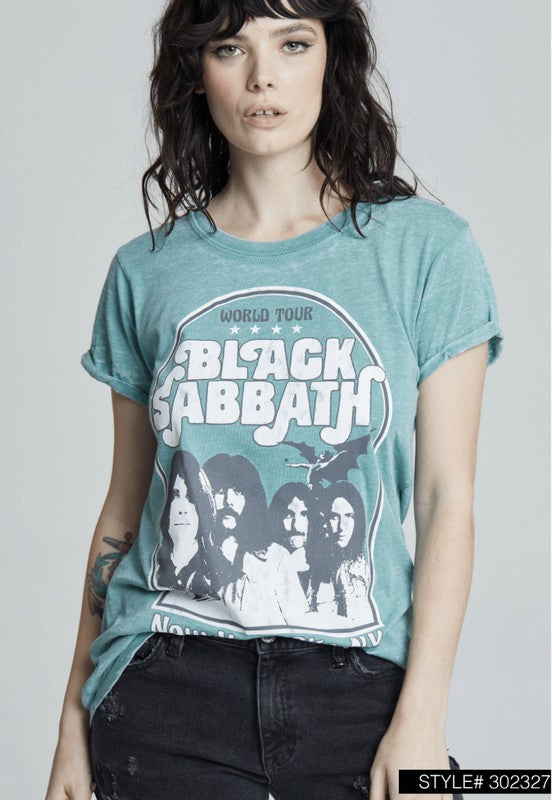 Recycled Karma Black Sabbath World Tour Burnout Graphic Tee