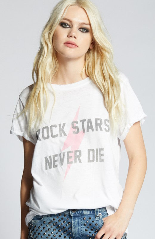 Recycled Karma Rock Stars Never Die Burnout Graphic Tee