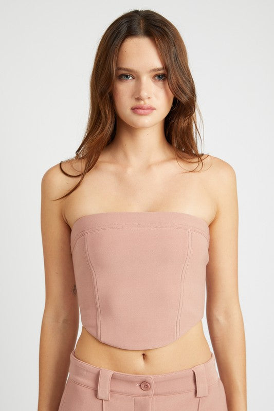 EMORY PARK LACE UP TUBE TOP