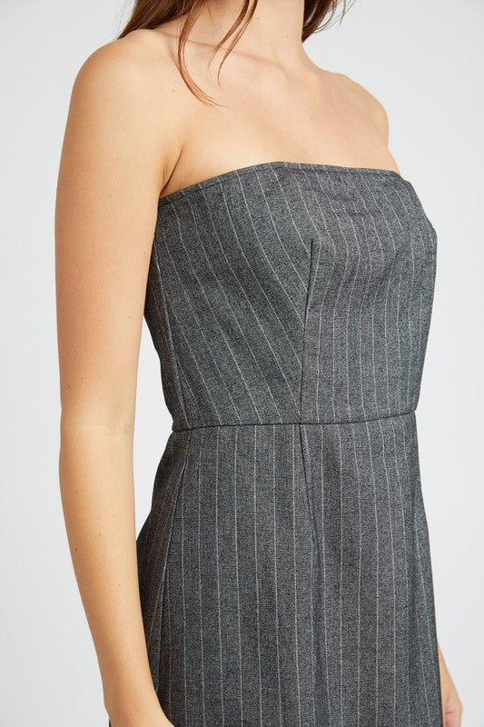 EMORY PARK PINSTRIPE TUBE MINI DRESS IN 2 COLORS