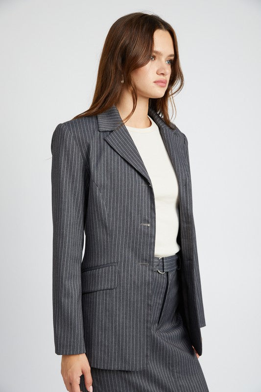 EMORY PARK PIN STRIPED BLAZER JACKET