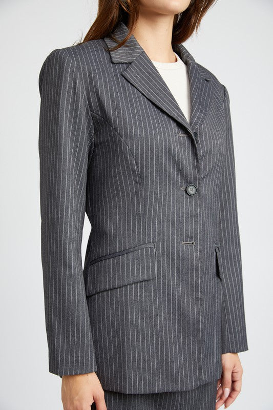 EMORY PARK PIN STRIPED BLAZER JACKET