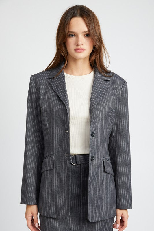 EMORY PARK PIN STRIPED BLAZER JACKET