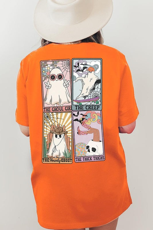 Color Bear UNISEX Halloween Ghosts Tarot Cards Graphic Tee in 20 Colors