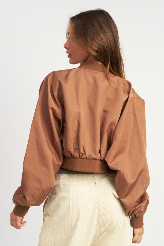 Emory Park Cropped Bomber Jacket in 2 Colors