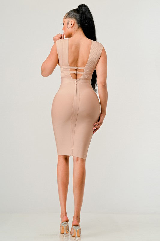 ATHINA NATURALLY CHIC BANDAGE DRESS