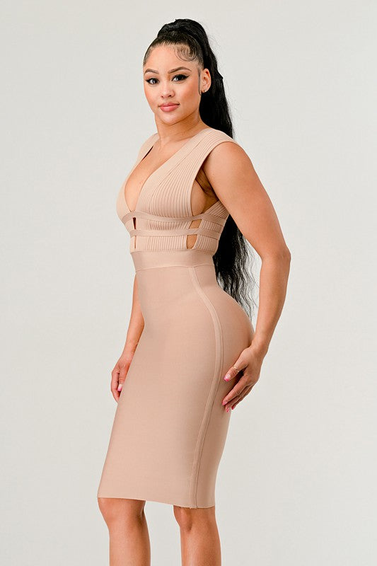 ATHINA NATURALLY CHIC BANDAGE DRESS