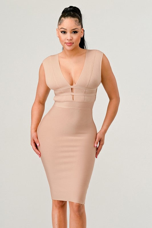 ATHINA NATURALLY CHIC BANDAGE DRESS