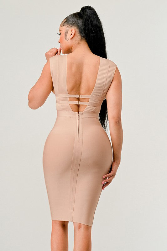 ATHINA NATURALLY CHIC BANDAGE DRESS