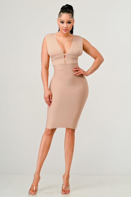 ATHINA NATURALLY CHIC BANDAGE DRESS