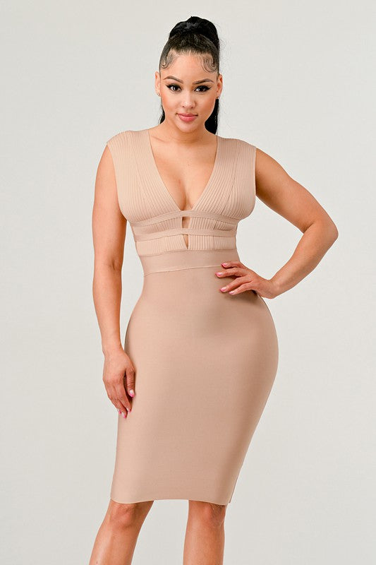 ATHINA NATURALLY CHIC BANDAGE DRESS