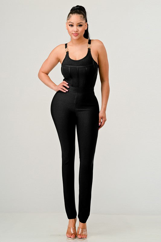 ATHINA BODYCON BANDAGE JUMPSUIT