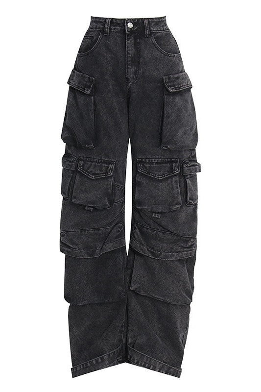 BY CLAUDE CARGO DENIM PANTS