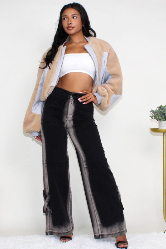 Athina Cropped Sherpa Jacket